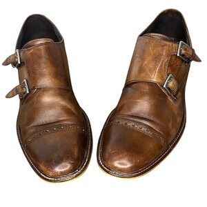 Joseph‎ Abboud Brown Leather Oxfords with Classic Design Size 10